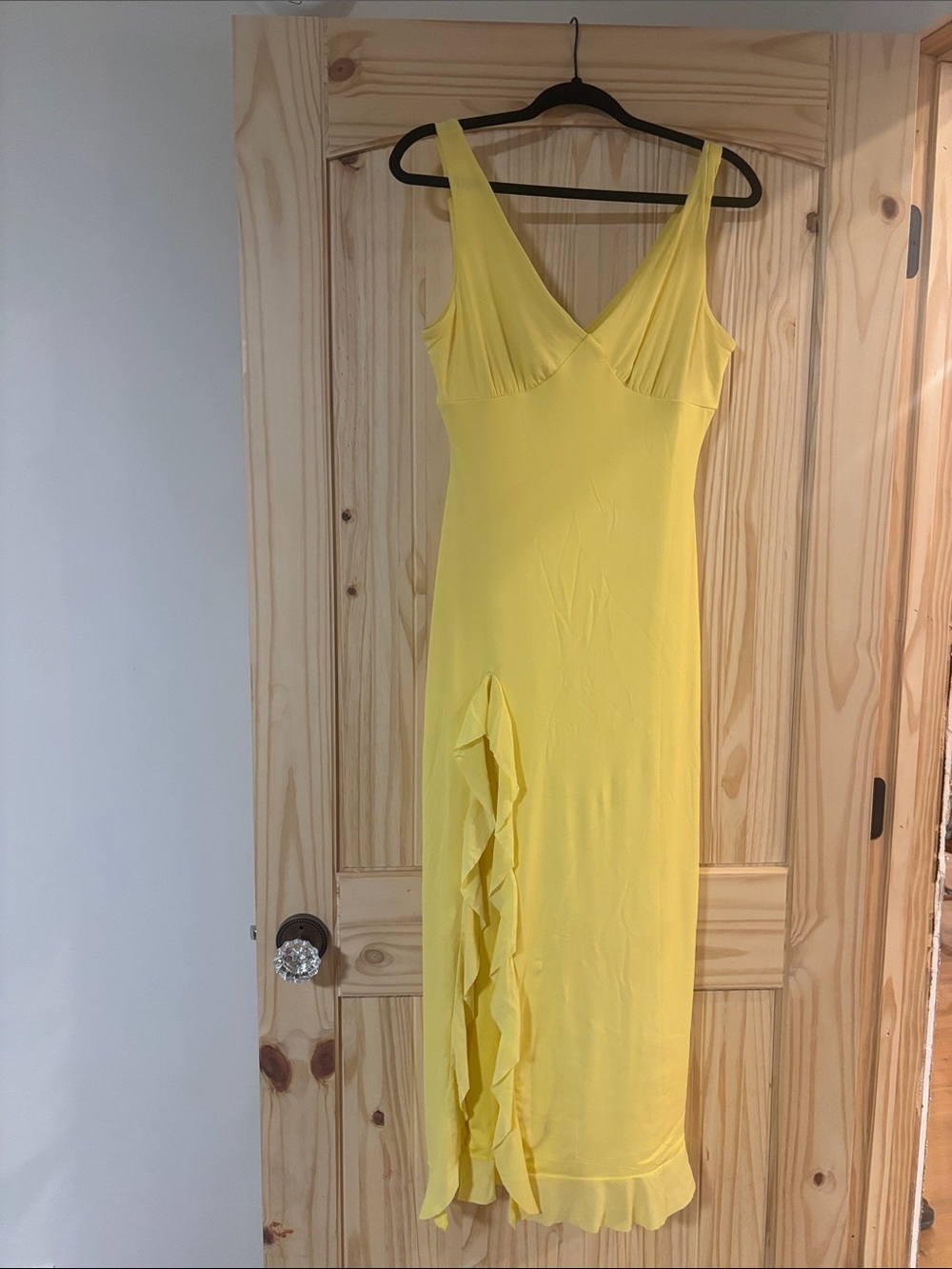 Yellow Ruffle Maxi Dress - Women